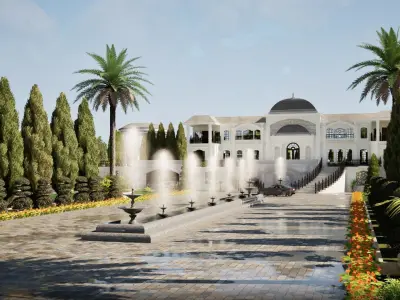 Grand mension house 3D model