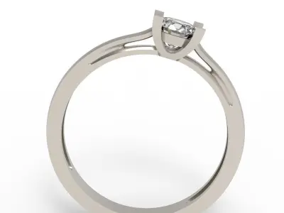 solitaire wedding engagement women Classic diamond ring 3dm stl  Free 3D print model