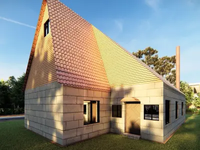 Country house No51 SketchApp  Lumion Free low-poly 3D model