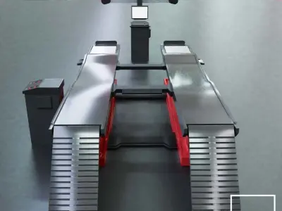 DIORAMA -  WHEEL ALIGNMENT LIFT FOR RC AND DIECAST 3D print model