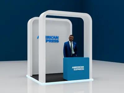 booth 2x2 3D model