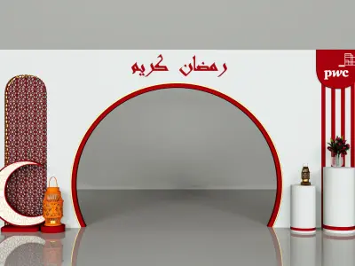 Ramadan stage Theater and Gate 3D model
