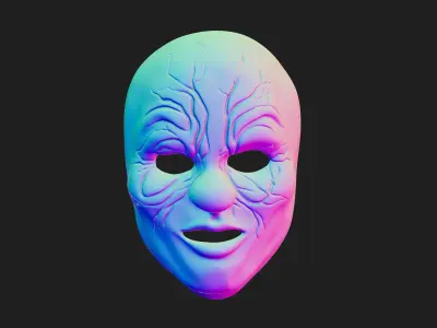 3D Model Clown Slipknot Halloween Cosplay  mask 3D print model