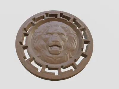 Lion Face Decor 3D print model