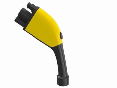 Electric Vehicle Charging Plug Socket 02 3D model