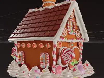 The 3D Gingerbread House Model 3D model
