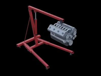 Car Engine Lifter Low-poly 3D model