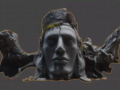 Statue head broken Free 3D model