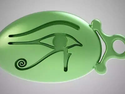 Eye of Horus Keychain 3D print model
