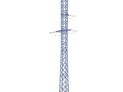 Electricity Pole 28 Low-poly 3D model
