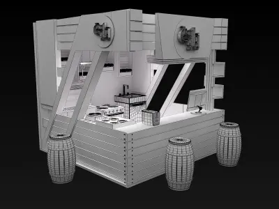 Booth Exhibition Stand a156a 3D model