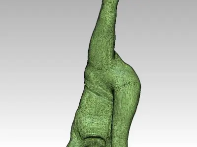 Beautiful woman practising gymnastics 152 Low-poly 3D model