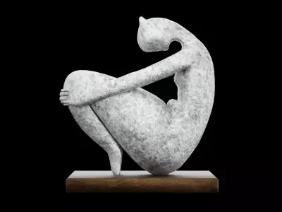 Table Decoration Statue Low-poly 3D model