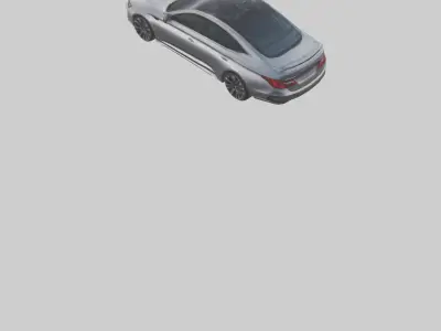 Hightech Performance Sedan model Low-poly 3D model