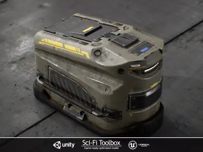 Sci-Fi Toolbox - Game ready optimized model Low-poly 3D model