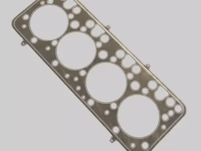 Cylinder Head Gasket Low-poly 3D model