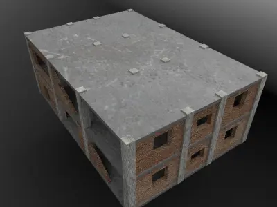 unfinished building 3D model