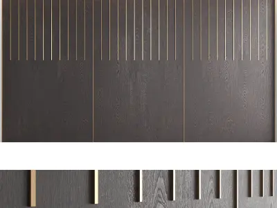 Decorative wall panel set 20 3D model