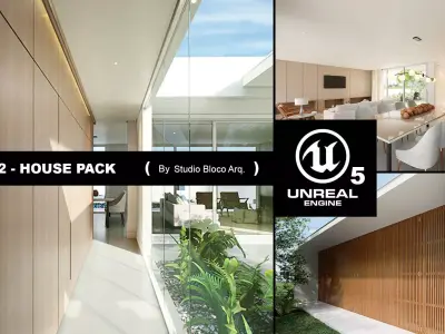 Realistic House Pack 02 - UE5 - and UE4 - Files Low-poly 3D model