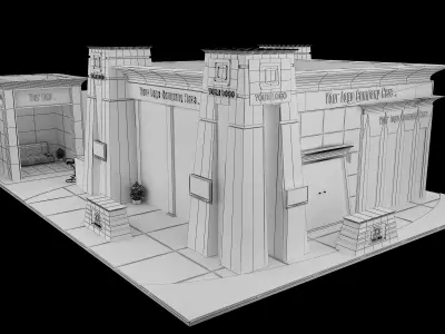Booth Exhibition Stand a590a 3D model