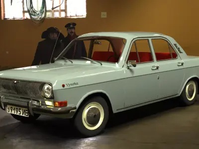 Gaz Volga 24 and 2402 Low-poly 3D model