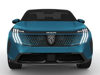 Peugeot e-3008 2024 Low-poly 3D model