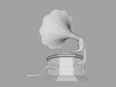 Gramophone PBR high detail 3D model