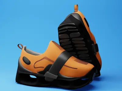  Model is a high-end photorealistic 3D model of sneakers Low-poly 3D model