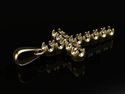 Large Diamond Cross 4mm 3D print model