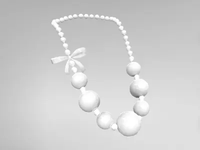 Christmas Necklace Low-poly 3D model