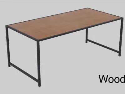 Wooden coffee table Free 3D model