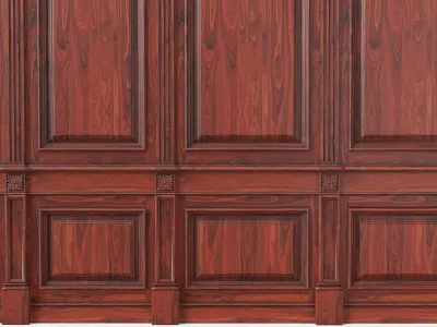 Wooden panel 02 04  3D model