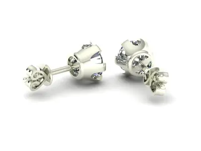 Women Diamond Earrings 3D print model 89