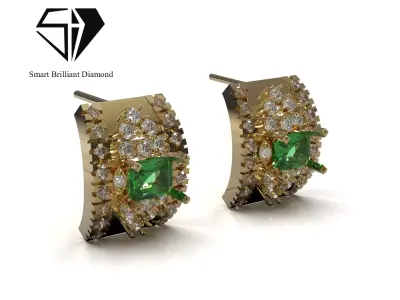 Elegant Earrings Ready for 3D Printing model je0171 3D print model