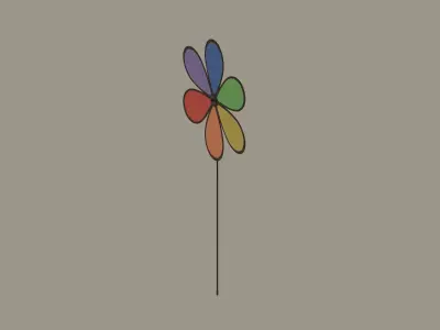 Flower Spinner 3D model