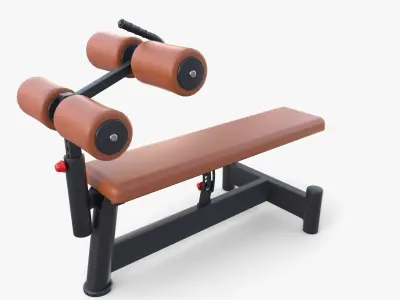 Adjustable crunch bench 3D model