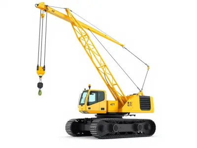 Construction Crane Model Pack with Detailed Textures Low-poly 3D model