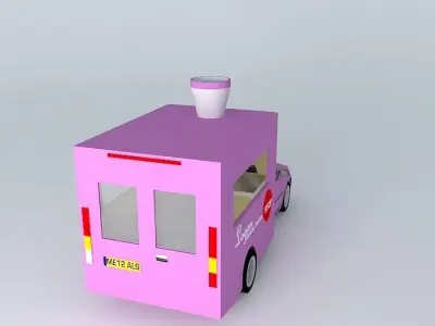 Dacia Logan Catering Truck Free 3D model