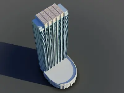 Burj crown - Dubai Free 3D model