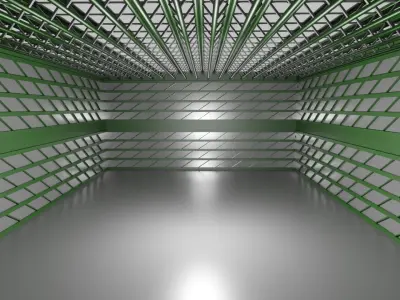  Hangar Interior Low-poly 3D model buy