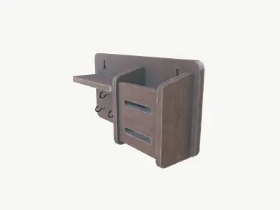 key Hanger Low-poly 3D model