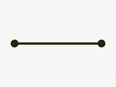 Towel Rail - Single - Luxury - Round - 600 - Round Plate Low-poly 3D model