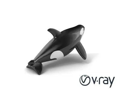 Glossy Orca 3D Aquatic Design model pack Low-poly 3D model