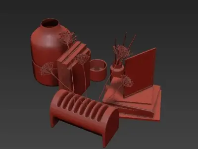 Decorative set 004 3D model