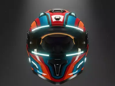 Motorcycle Helmet Low-poly 3D model