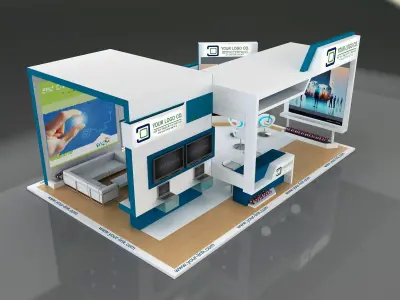 Booth Exhibition Stand a649b 3D model