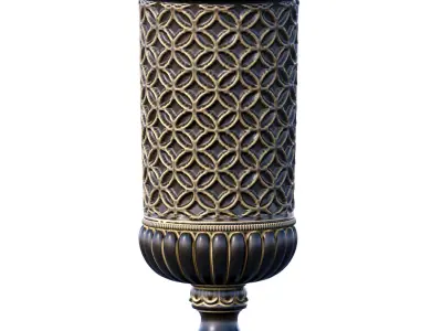 Decorative Luxury Artdeco Floor Vase Urn Pot  3D model