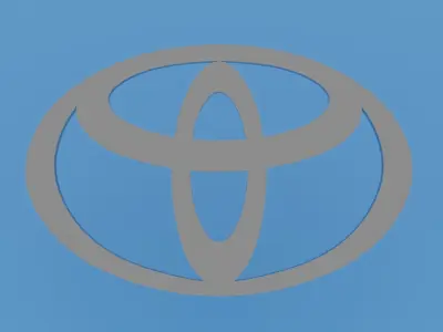 Toyota emblem Low-poly 3D model