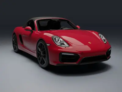 Porsche 718 Boxster GTS Low-poly 3D model