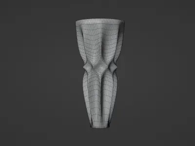 Vase porcelain blue 2 3D model